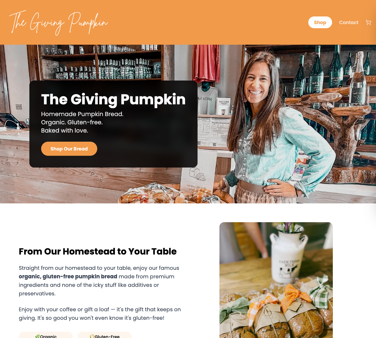 The Giving Pumpkin website