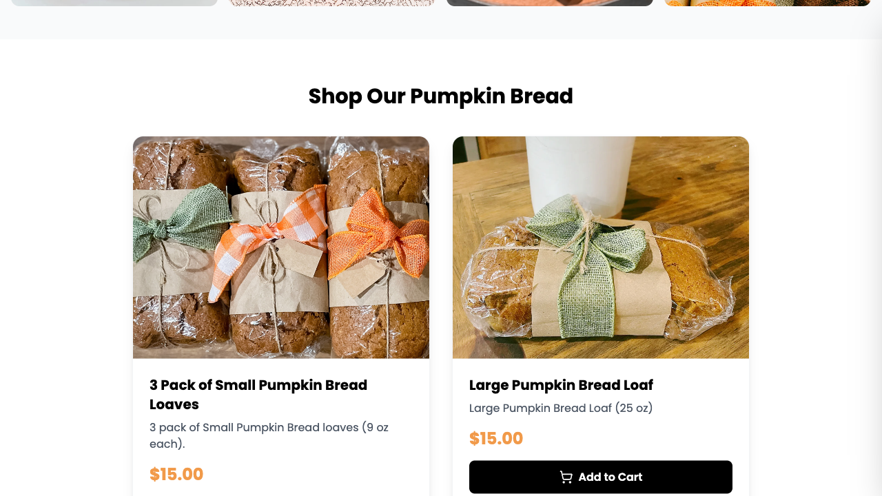 The Giving Pumpkin customer website